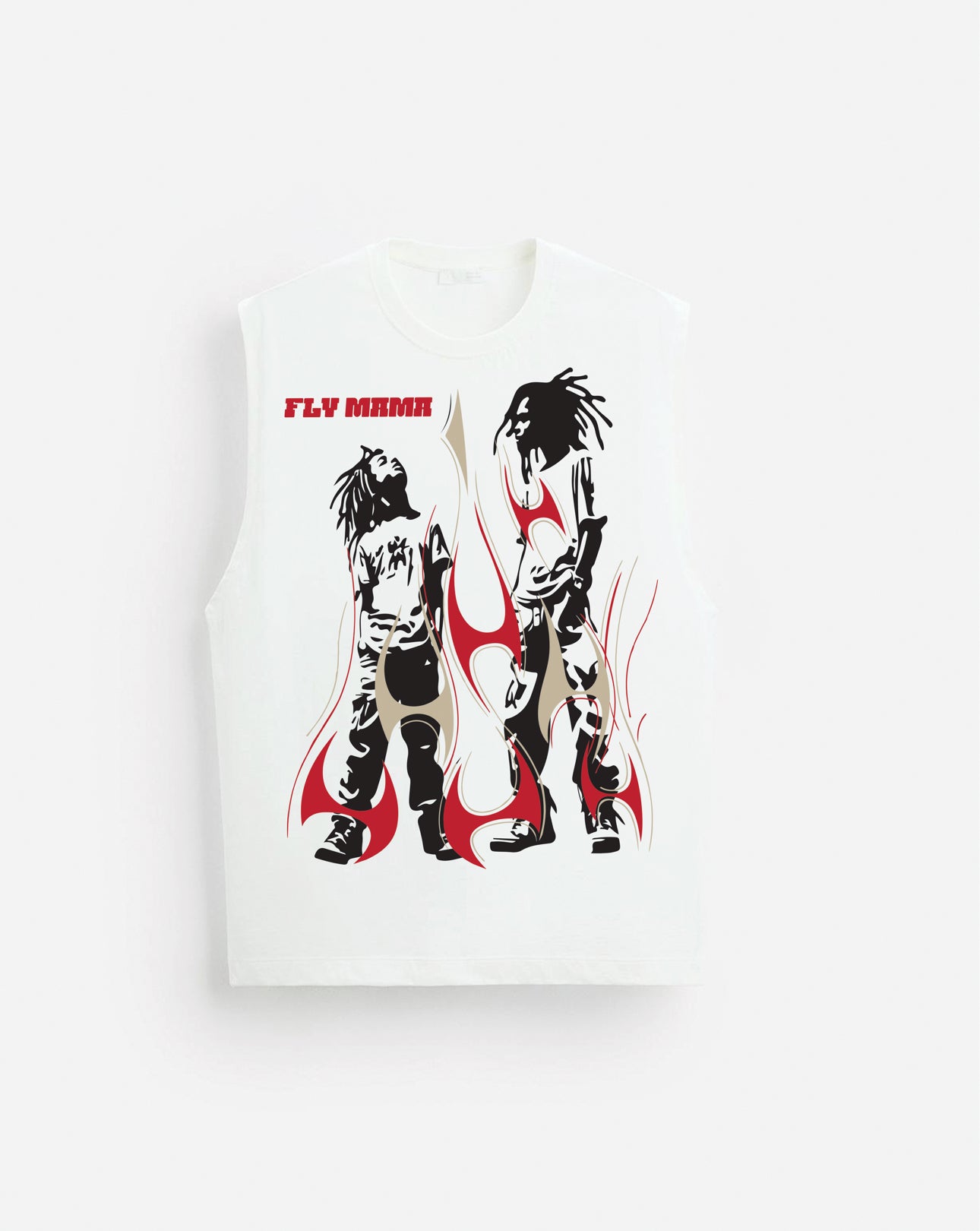 Sleeveless T-Shirt ( Off White )