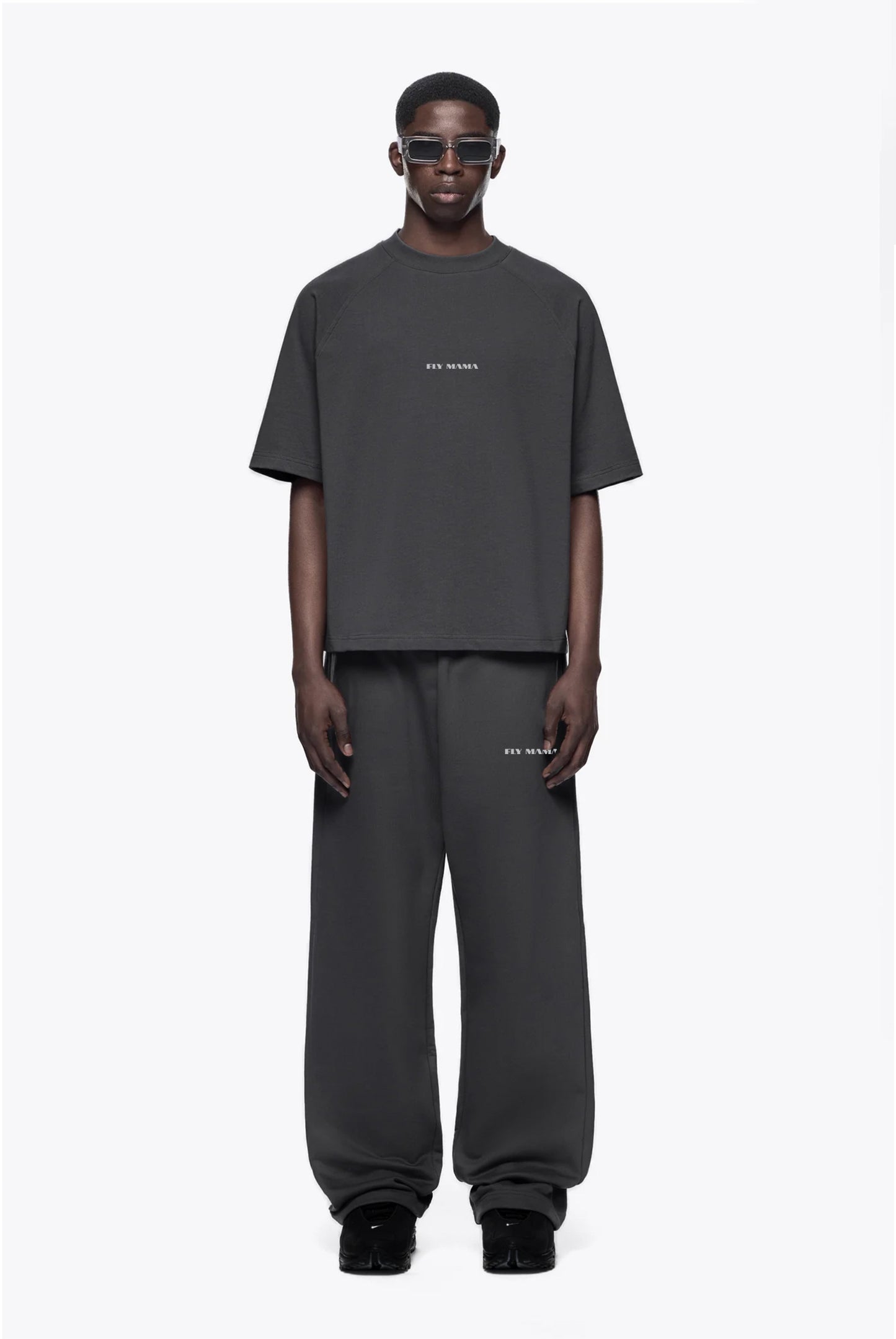 WIDE SWEAT PANTS ( GREY )