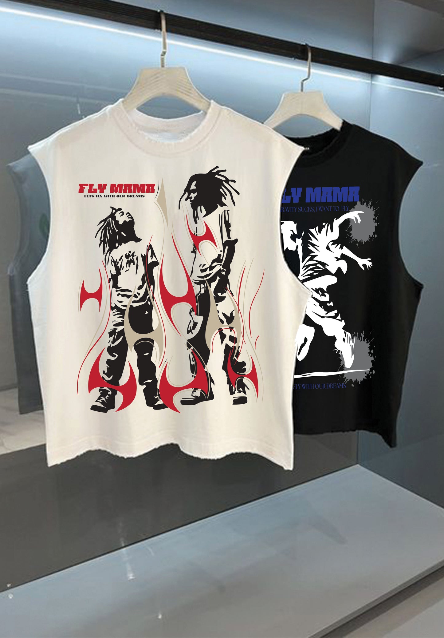 Sleeveless T-Shirt ( Off White )