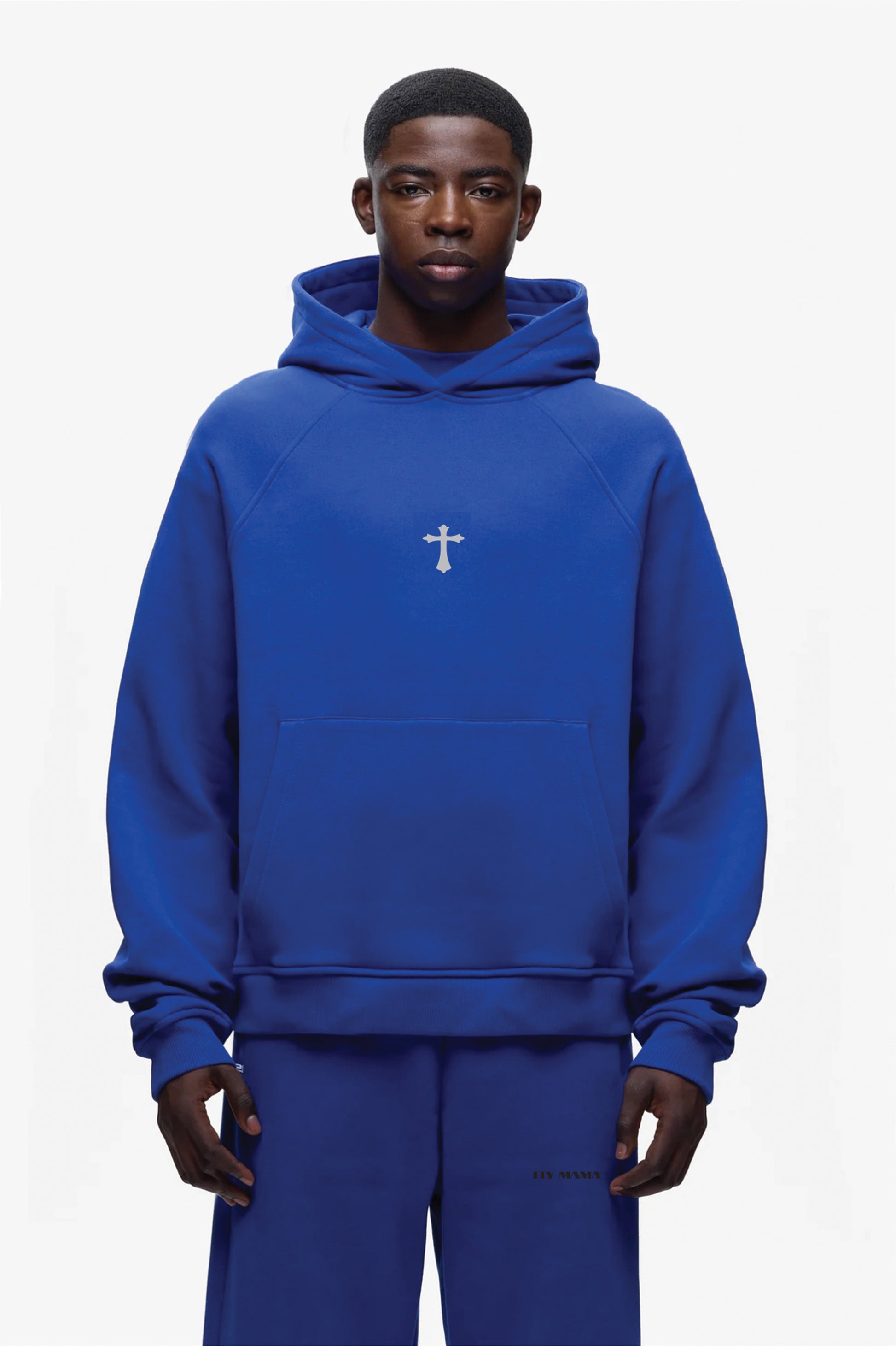 Royal Blue Blue Hoodie Cheap Royal Blue Embroidery Oversized