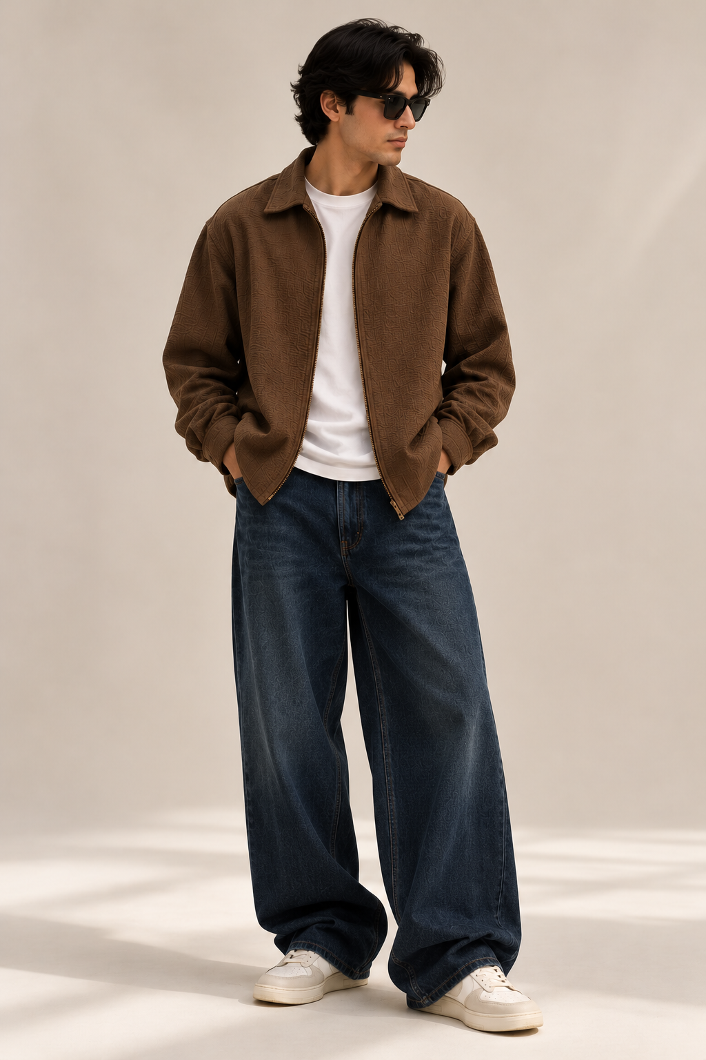 Cotton Crush Overshirt - Dark Brown