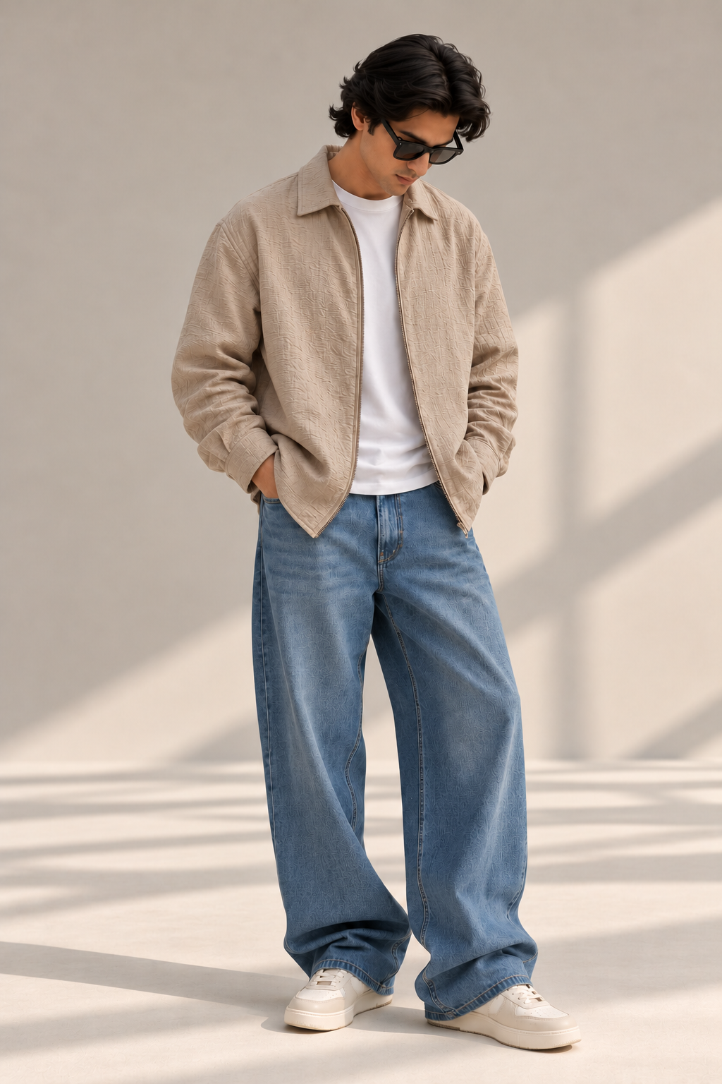 Cotton Crush Overshirt - Cream