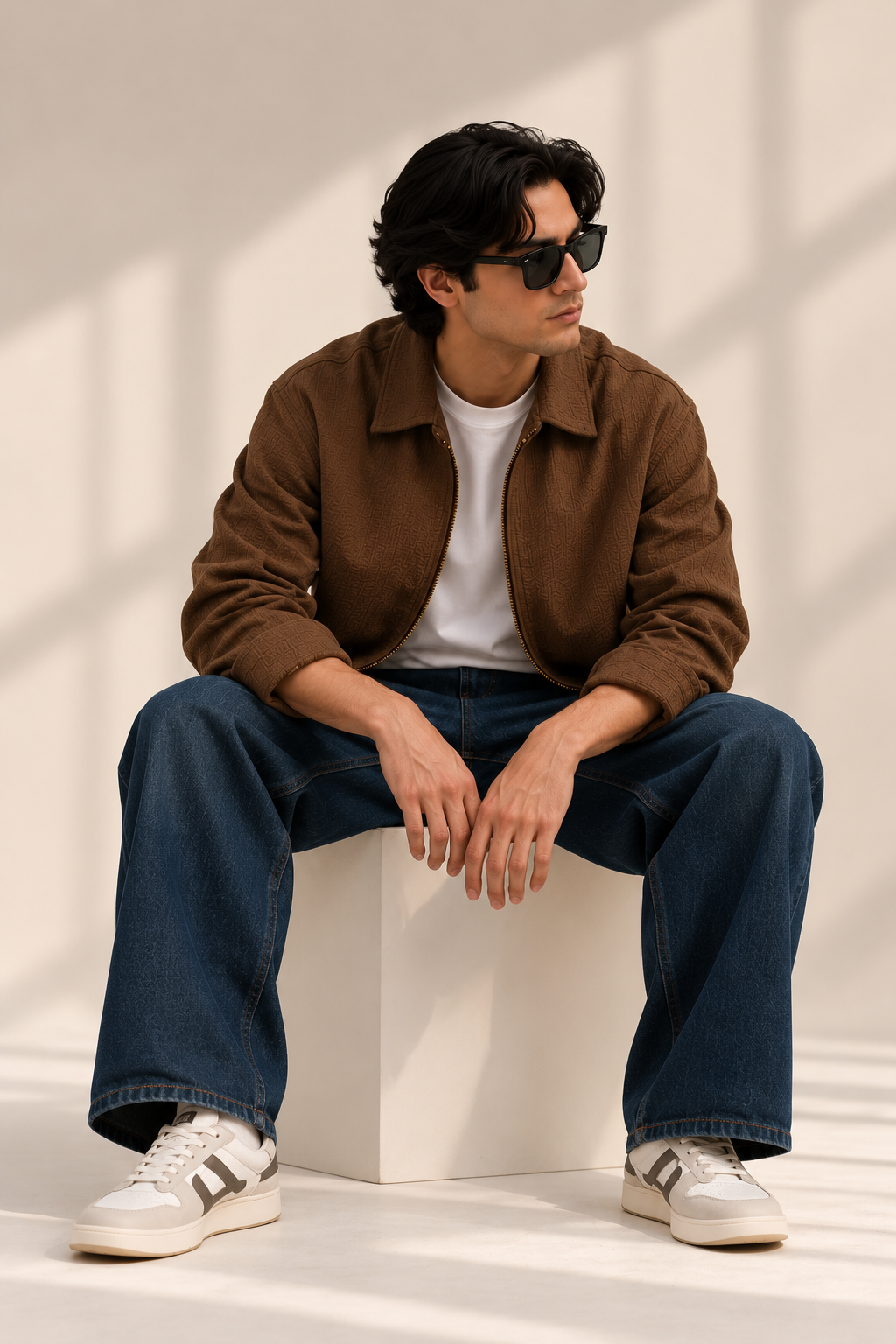 Cotton Crush Overshirt - Dark Brown