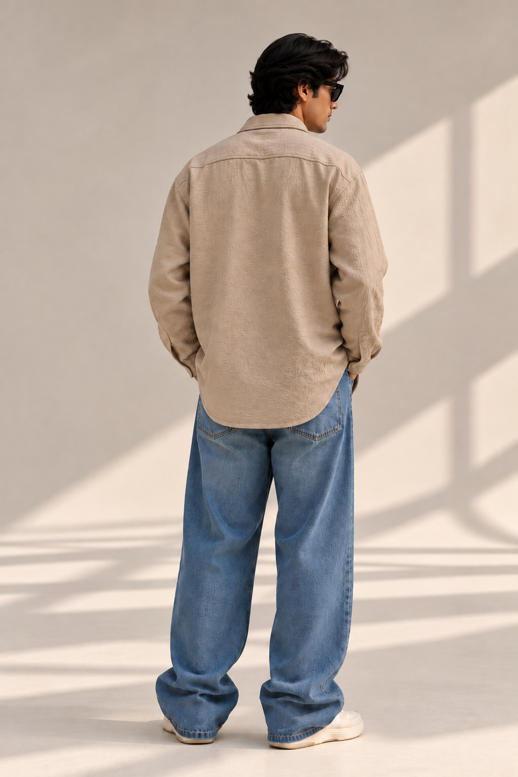 Cotton Crush Overshirt - Cream