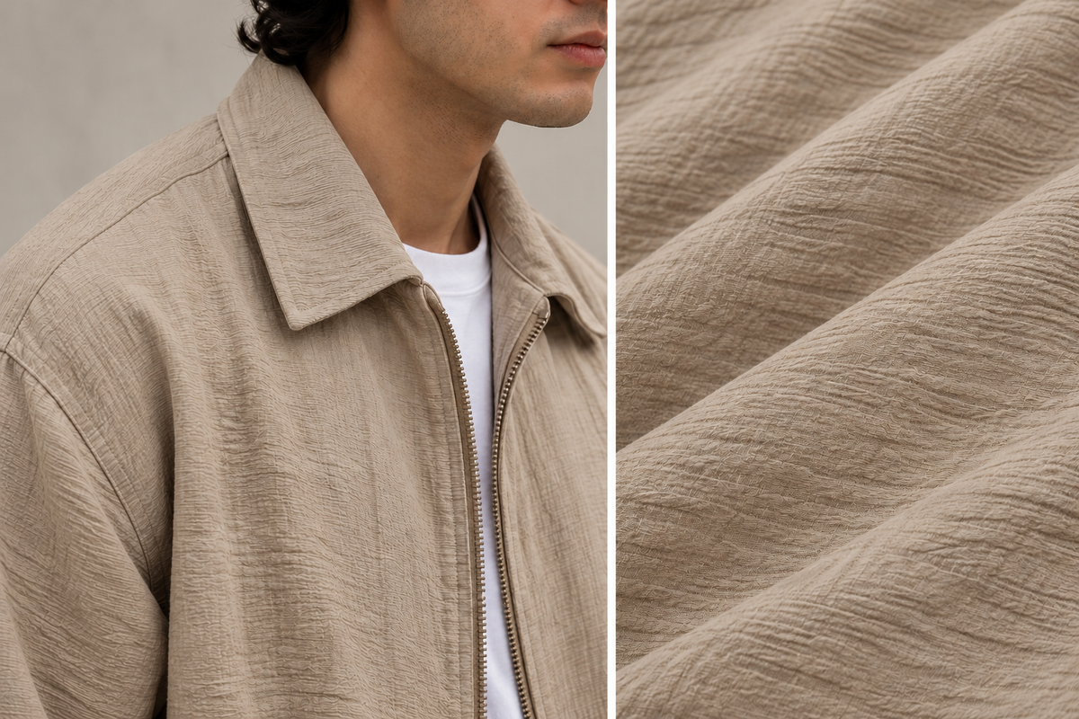 Cotton Crush Overshirt - Cream