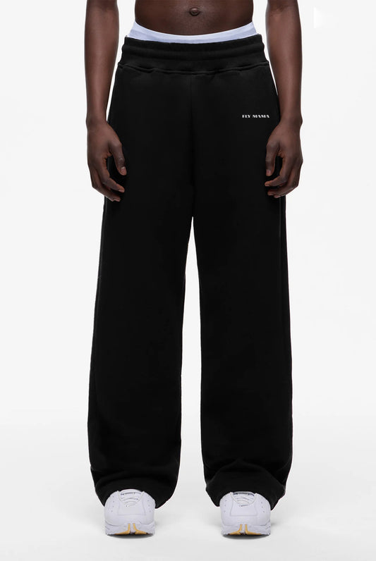WIDE SWEAT PANTS ( BLACK )
