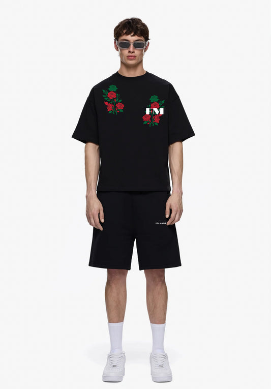 Wild Bloom ( Black T-shirt )
