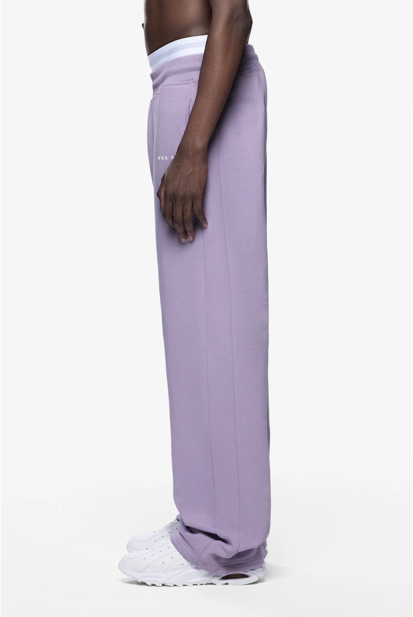 WIDE SWEAT PANTS ( LAVENDER  )