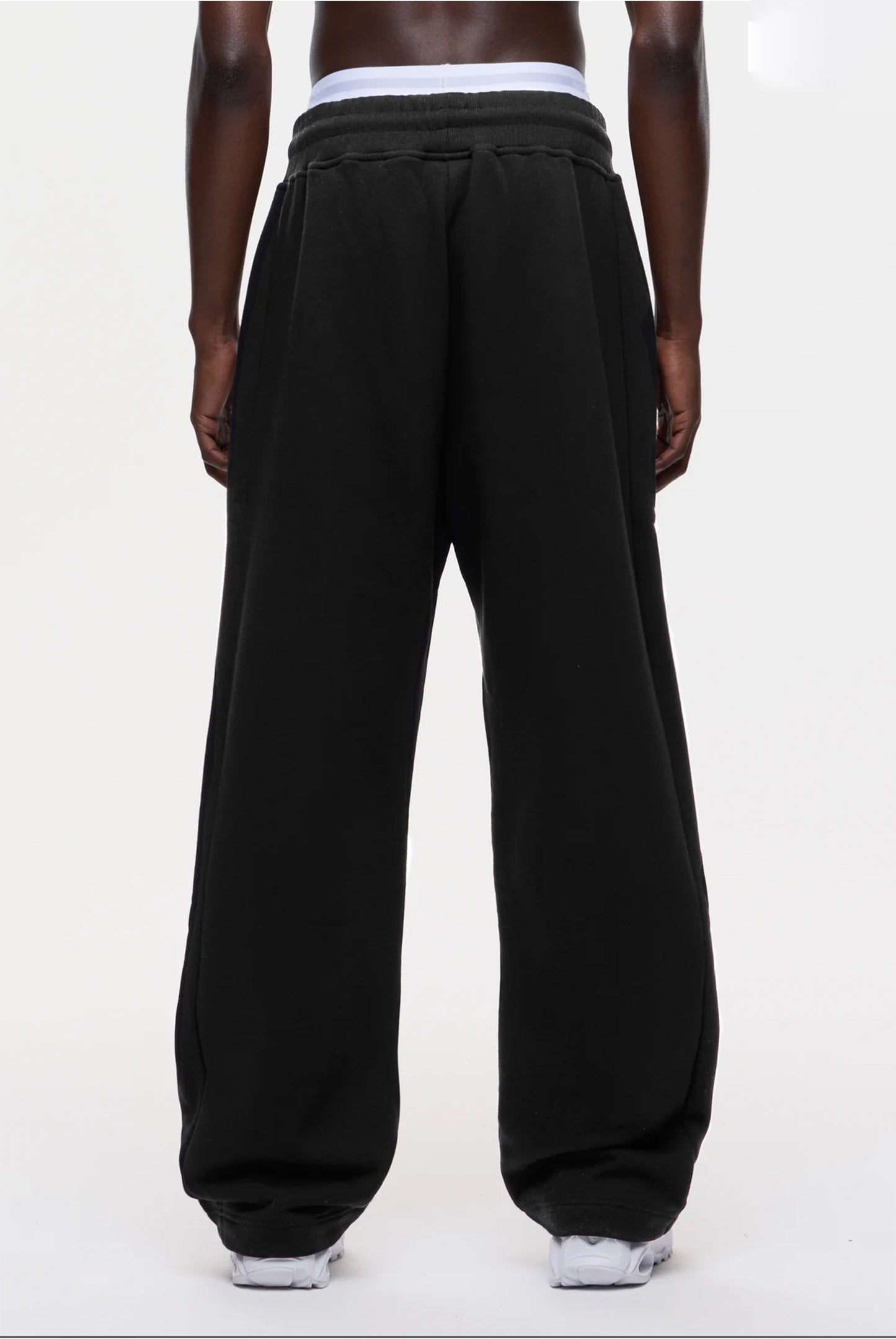 WIDE SWEAT PANTS ( BLACK )