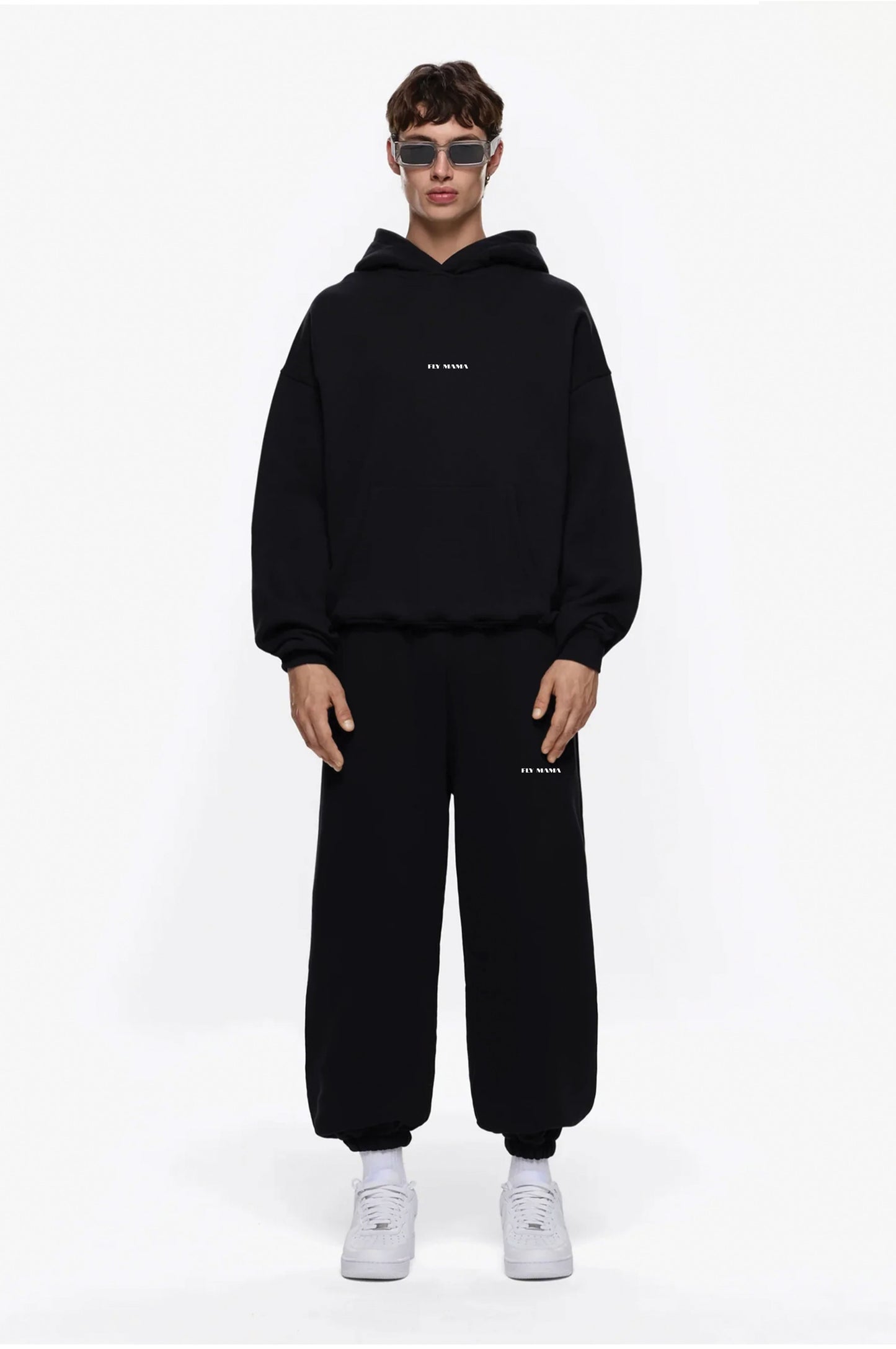 Black Basics Hoodie Set