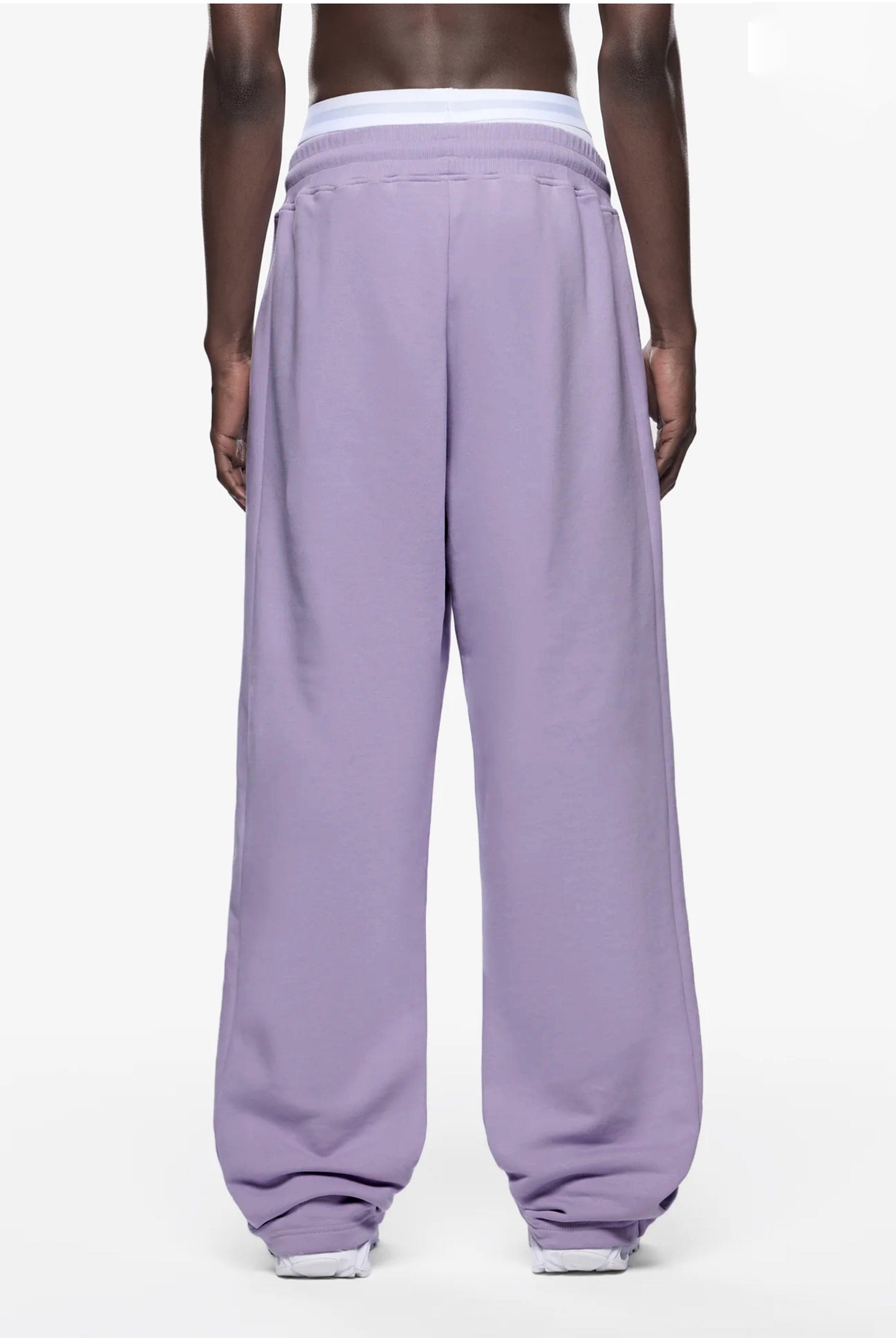 WIDE SWEAT PANTS ( LAVENDER  )