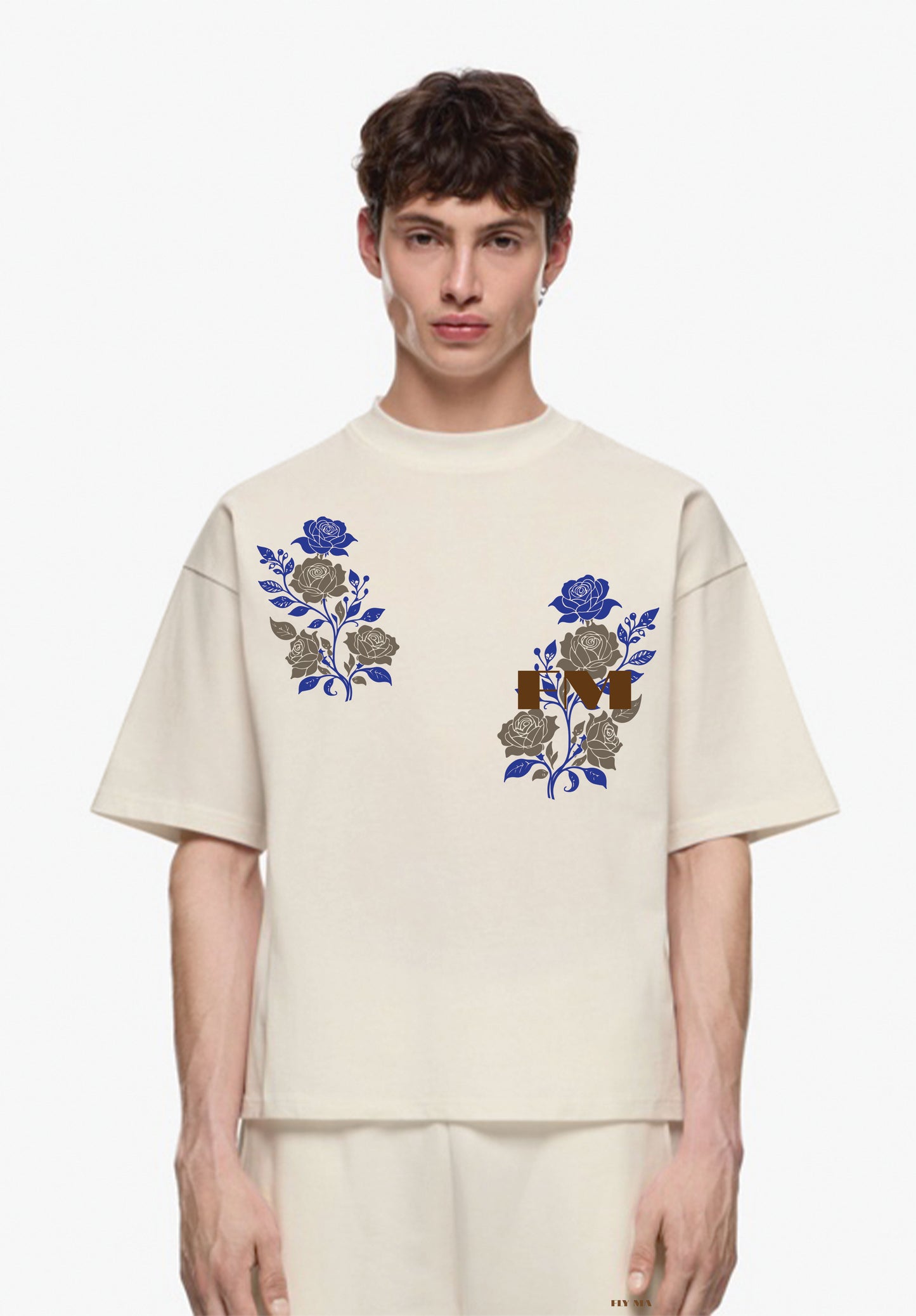 Wild Bloom FM Tee ( Beige )